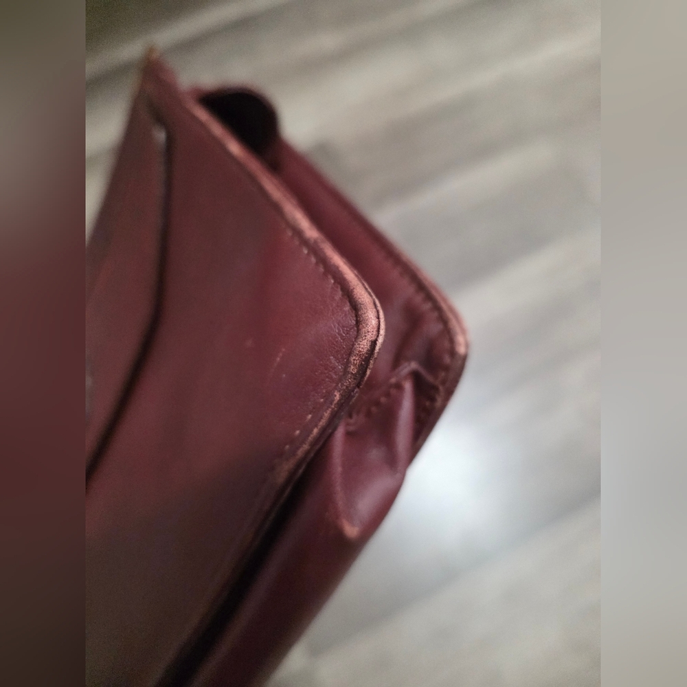 CARTIER MUST BORDEAUX Leather Clutch bag Wine VINTAGE 90s Designer - Picture 4 of 14